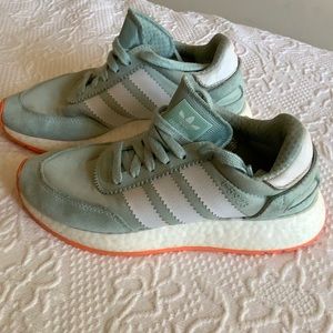 Adidas I-5923 Green Womens Size 5 EUC Running Shoes